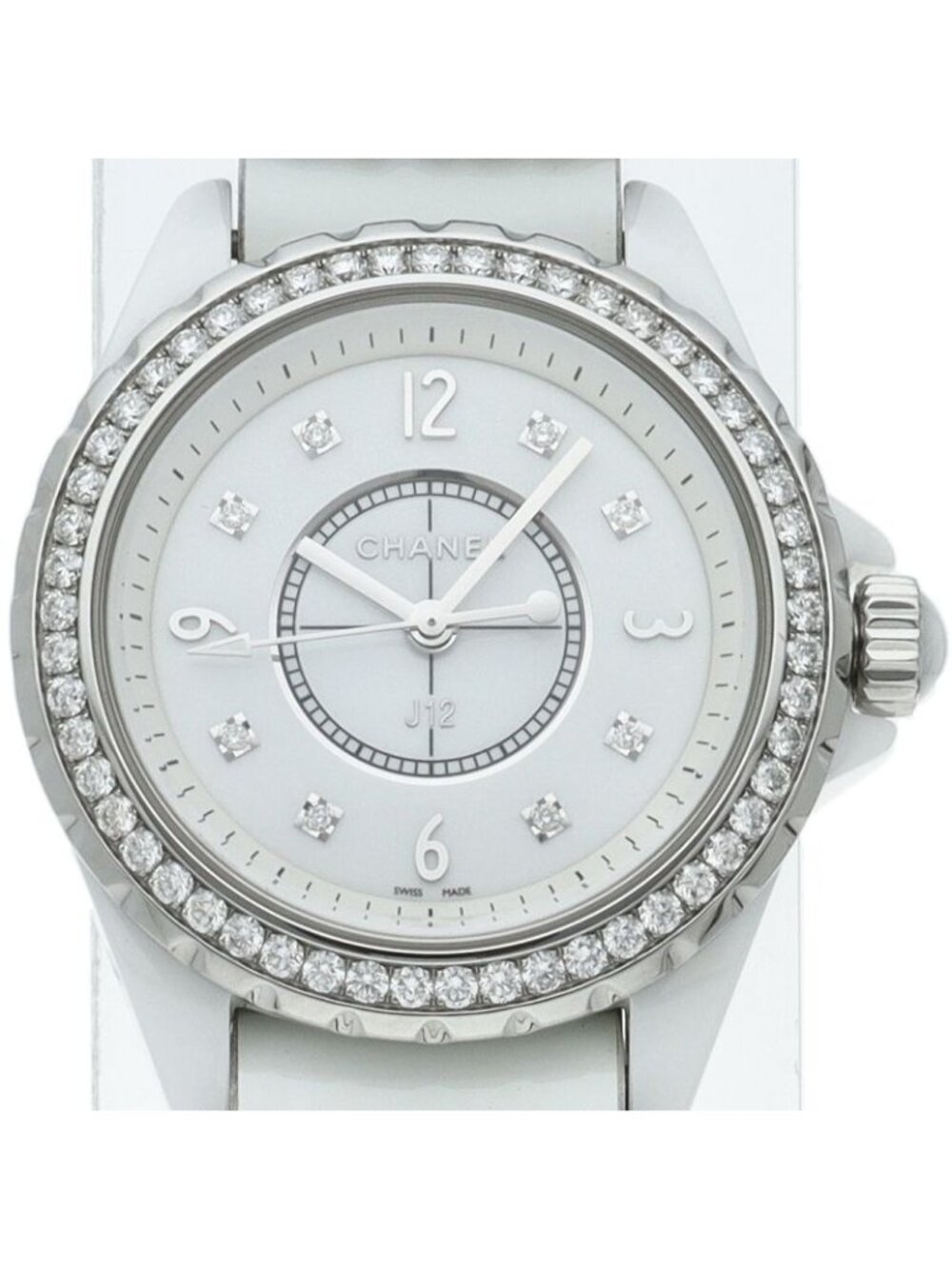Chanel J12 12P Watch 33 Diamond Bezel Repair Book Band Ceramic
